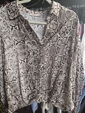 Intimo Brown Snake-Print Reptile Shirt